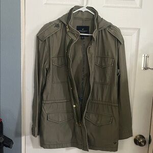 American Eagle Outfitters Olive Utility Jacket size M